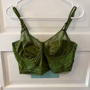 Auden Olive Lace Corset Bralette Top